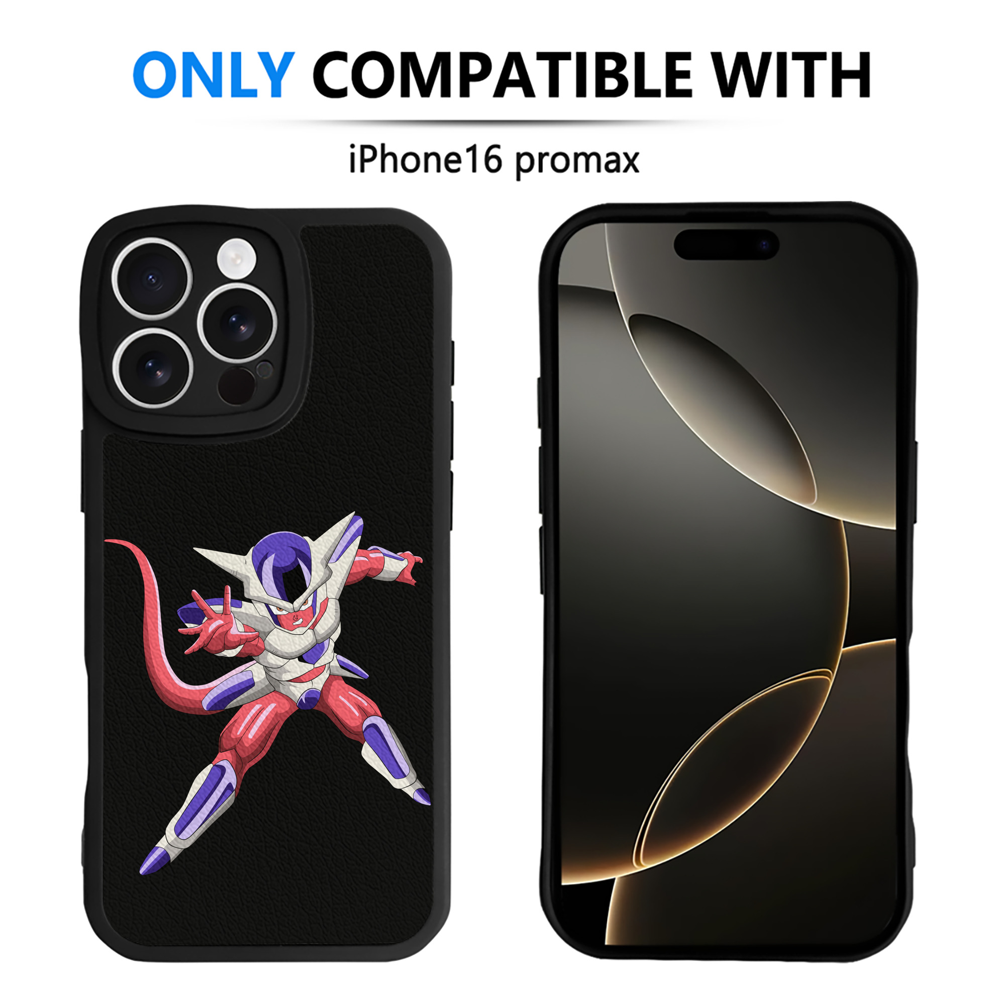 （画像用） ドラゴンボール フリーザ DRAGON BALL Frieza 【iPhone 16シリーズ対応】シリコンスマホケース（レザー調） 材質：シリコン